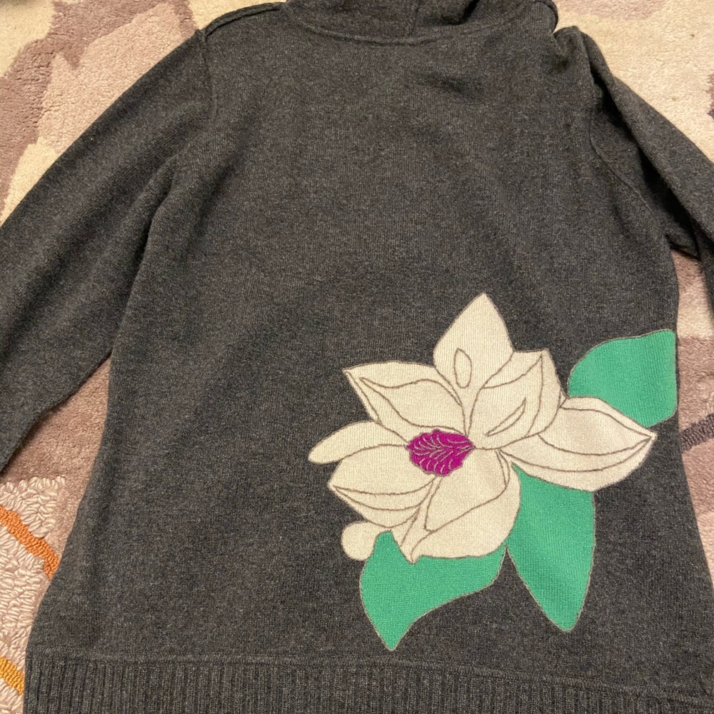 Zip up cashmere sweater